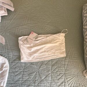 White Everyday Bandeau with Removable Straps - Unbranded